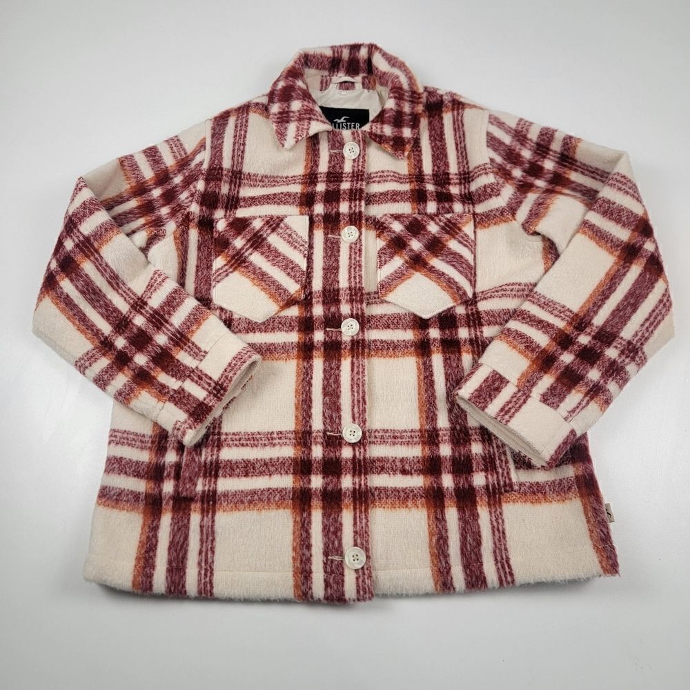 Hollister‎ California Plaid Jacket Button Up Size Small